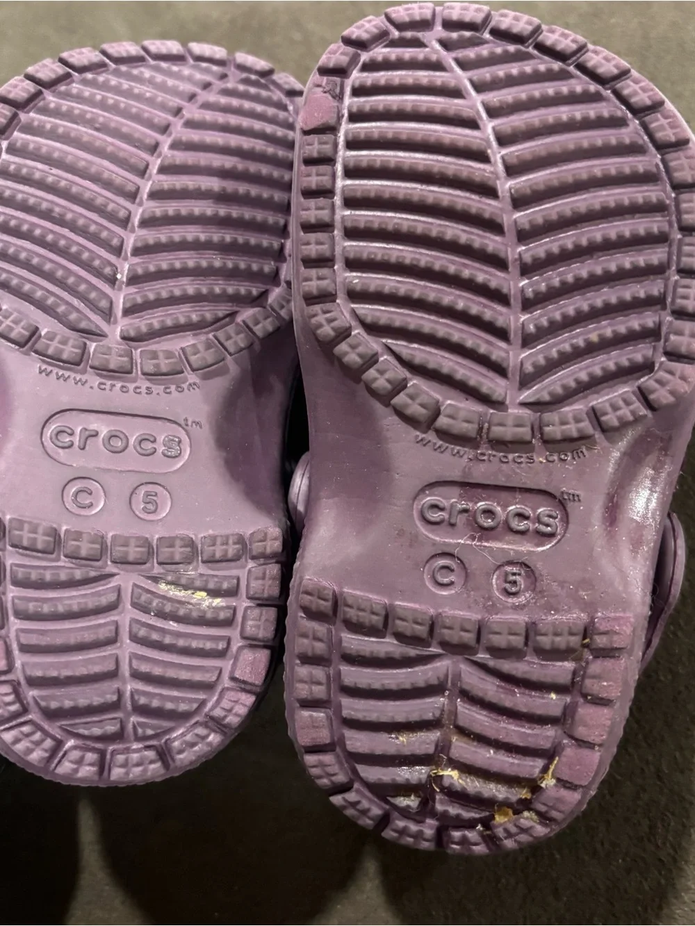 CROCS Kids Purple Clogs with Fun Character Jibbitz